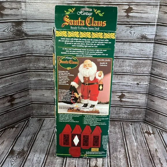 Vintage HERITAGE Santa Claus Ready to Dress 16" Posable Doll NIB Box Damaged - Picture 6 of 8